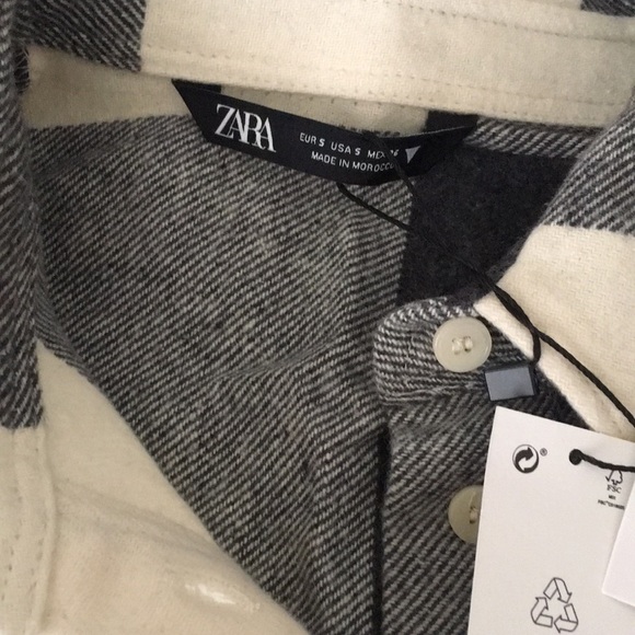 ZARA PLAID CHECKERED FLANNEL BUTTON DOWN SHIRT - Picture 10 of 10